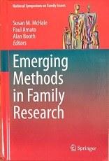 Image of the book cover with the words Emerging Methods in Family Research.