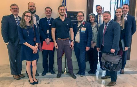 Photo of eleven Penn State researchers who attended the event.