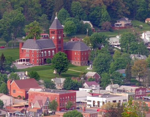 Photo of a small rural town.
