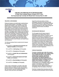 Demography Program Brochure